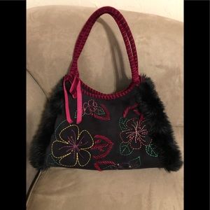 Antonio Melani Black Suede Purse